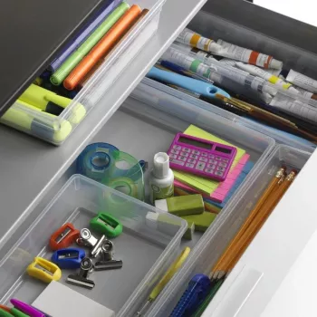 KIS organizator Box Sistemo 9 39 x 24 x 5 cm prozoren/svetlo siv