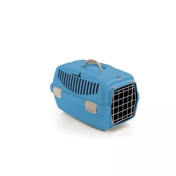 STEFANPLAST transportna škatla Gulliver 1 s kovinskimi vrati 48x32x31cm modra