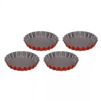 GUARDINI komplet modelov za tartlete 4 kosi Rossana Ø12x1,9cm protilepljivo jeklo antracit