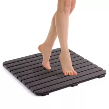 TATAY tuš kad 55x55cm rjava z učinkom skrilavca kvadratna