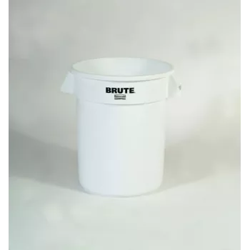 Rubbermaid BRUTE 75,7L bel okrogel zaboj s prezračevalnimi kanali, brez pokrova FG262000WHT