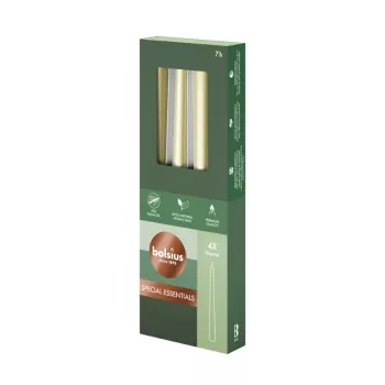BOLSIUS namizne sveče 4-kos paket srebrne 245/24 mm