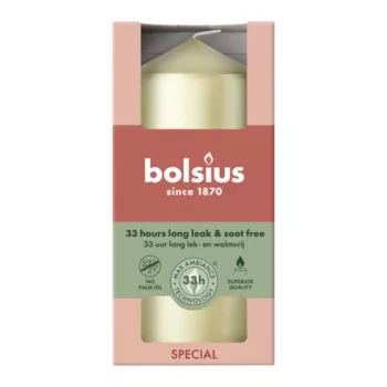 BOLSIUS sveča valj Ø120x58mm srebrna
