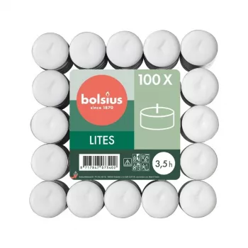 BOLSIUS čajne svečke 100 kosov belo