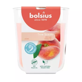 Bolsius True Scents dišeča sveča v kozarcu, breskev, Ø80x73 mm