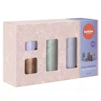 BOLSIUS Funky Freshness Lavender darilni set - 5-delna kolekcija za kopel in telo