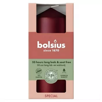 Bolsius sveča valj Ø120x58 mm, Metallic Red