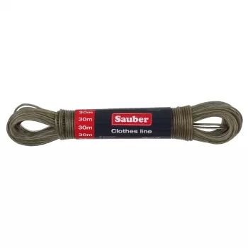 SAUBER vrv za perilo 30 m PVC prevlečeno jeklo vrv za perilo
