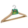 SAUBER 24850002 leseni obešalniki 3 kosi, naravna, kromiran vrtljivi kavelj, 45 cm