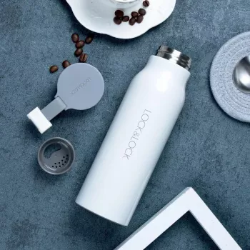 LOCKNLOCK termo skodelica Name 500ml bela