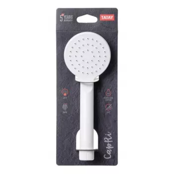 TATAY Capri prha Ø7,5 cm, 1 vrsta curka, mat bela