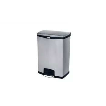 Rubbermaid Slim Jim 90L smetnjak s pedalom iz nerjavnega jekla, srebrna/črna, sprednji pedal 1901999