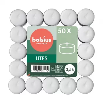 BOLSIUS čajne svečke 50 kosov. bela