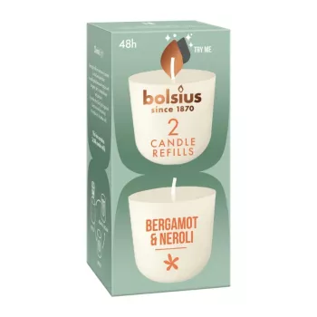 BOLSIUS Clean Light nadomestno polnjenje za sveče 2 kos. bergamotka & neroli