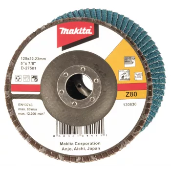 Makita D-27501 lamelna brusilna plošča 125mm cirkonij zrnatost 80 stožčasta