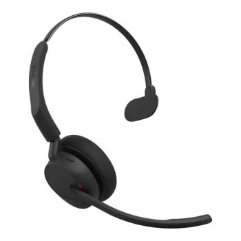Jabra Evolve3 45 Mono Link 390a brezžična Bluetooth slušalka z mikrofonom s hibridnim ANC, USB-A vmesnikom, certifikatom Microsoft Teams, črna