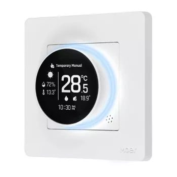 MOES ZHT-SR-GB-WH-MS ZigBee pametni termostat za električno ogrevanje, bel