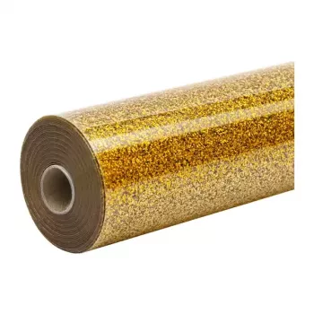 HTVRONT bleščeča folija za toplotni prenos, 30,5 cm x 90 cm (zlata)