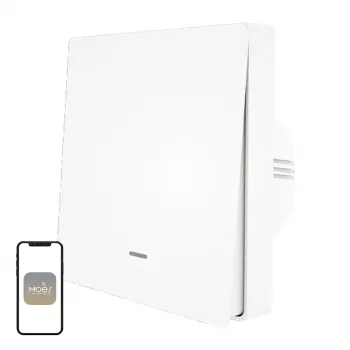 MOES ZS-B-EU1 ZigBee 1-kanalno stikalo za luč (brez nevtralnega vodnika, belo)