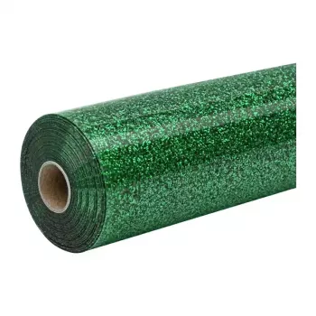 HTVRONT bleščeča folija za toplotni prenos, 30,5 cm x 90 cm (zelena)
