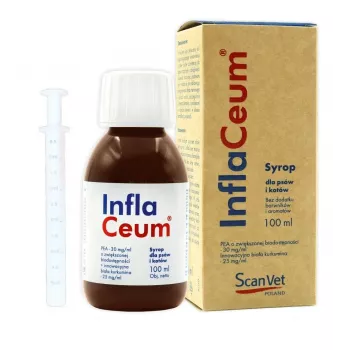 SCANVET InflaCeum tekoče prehransko dopolnilo za podporo sklepom pri psih in mačkah, 100 ml