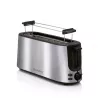 ALPINA ALP-SI-47351 toaster z 2 režama, 1000 W, srebrno nerjavno jeklo, 6 stopenj zapečenosti, odtajevanje, pogrevanje, visok dvig, odstranljiv predalček za drobtine
