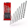 Einhell 38080 set svedrov za zid, 8-delni, 3-10 mm, konica iz volframovega karbida, ogljikovo jeklo