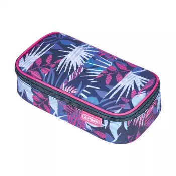 herlitz be.bag beatBox Indigo Flowers peresnica, poliester, XXL zadrga glavni predal, 1 kos 400197550