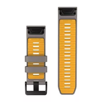 Garmin QuickFit 26 mm silikonski pas za uro skrilasto siva/rumena 010-14508-02