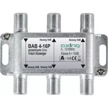AXING BAB 4-16P - 4-kratni satelitski odcepnik, 16 dB dušenje odcepa, 5-2400 MHz, F-priključki
