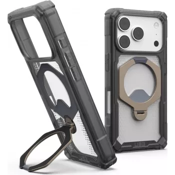 UAG Urban Armor Gear Plasma XTE 360 MagSafe ovitek s stojalom za Apple iPhone 18 Pro/17 Pro – Ash (Translucent Grey) 114573113136
