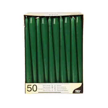 PAPSTAR debele sveče 22 x 250 mm, temno zelene, paket 50 kosov (17969)