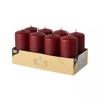 PAPSTAR debela sveča 10 cm bordo