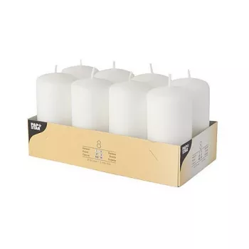 PAPSTAR debela sveča 10 cm bela