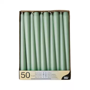 PAPSTAR debele sveče 22 x 250 mm, jade zelene, paket 50 kosov (88341)