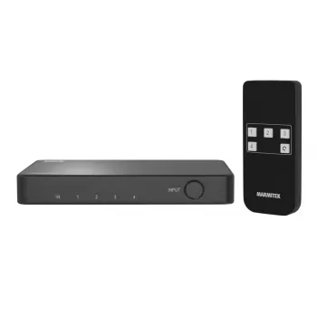 MARMITEK Connect 740 4-portno HDMI 2.0 stikalo z daljinskim upravljalnikom, 4K@60Hz, HDR, HDCP 2.2, kovinsko ohišje