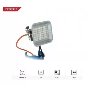 DEDRA plinski sevalni grelnik za jeklenko 4.6kW