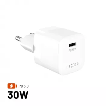 Fixed Mini USB-C GaN polnilnik 30W - črn