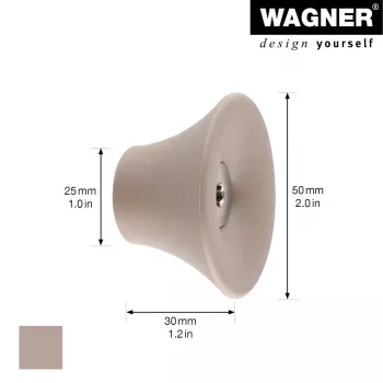 Wagner design yourself TULIP obešalnik za oblačila GH 0322, 1 kavelj, taupe (17032221)