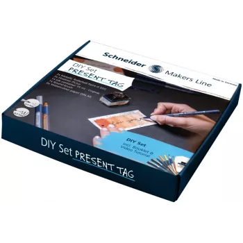 Schneider komplet DIY voščilnih obeskov bel z zlatimi in srebrnimi kovinskimi markerji (ML85060902)