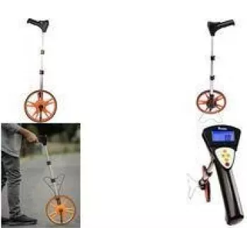 Bradas digitalno merilno kolo s teleskopskim ročajem in torbico, 318 mm kolo, osvetljen LCD, DIY-MW10-D/CB