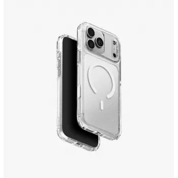 UNIQ LifePro Xtreme MagClick ovitek za polnjenje za iPhone 18 Pro Max / 17 Pro Max – prozoren s bleščicami