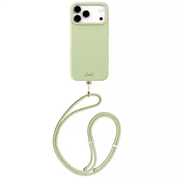 UNIQ Coehl Mirelle MagSafe ovitek za iPhone 17 Pro Max – zelen s cvetličnim vzorcem