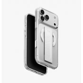 UNIQ Heldro Air MagClick ovitek za polnjenje za iPhone 18 Pro Max / 17 Pro Max – bordo rdeča