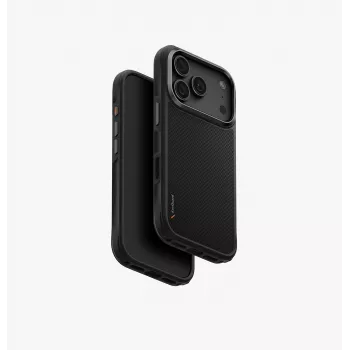 UNIQ Keva MagClick ovitek za polnjenje za iPhone 18 Pro / 17 Pro, črn