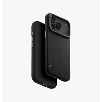 UNIQ Keva EDGE MagClick ovitek za polnjenje za iPhone 18 Pro / 17 Pro – črn