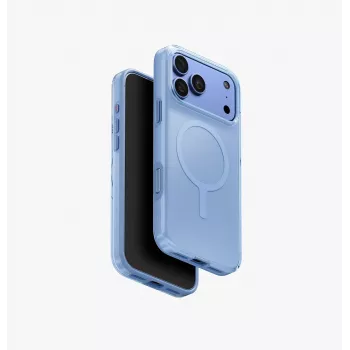 UNIQ Clario MagClick ovitek za polnjenje za iPhone 18 Pro Max / 17 Pro Max – moder