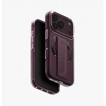 UNIQ Heldro Air MagClick ovitek za brezžično polnjenje za iPhone 18 Pro / 17 Pro – bordo rdeča