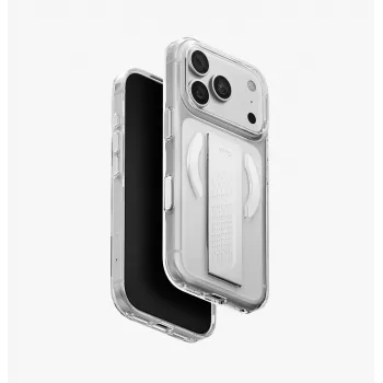 UNIQ Heldro Air MagClick ovitek za brezžično polnjenje za iPhone 18 Pro / 17 Pro – bordo rdeča