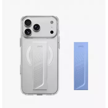 UNIQ Heldro Air MagClick ovitek za brezžično polnjenje za iPhone 18 Pro Max / 17 Pro Max – prozoren